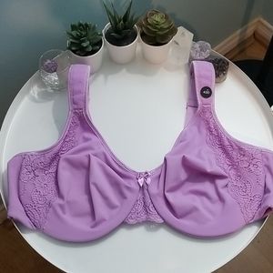Penningtons soft cup microfiber lilac purple bra D42 NWT